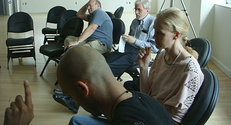 The plant room mediating between another round of disapproval and the stage.