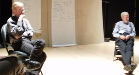 Albert Müller and Stuart Umpleby facilitating Workshop A (Photo: Elizabeth McGregor)